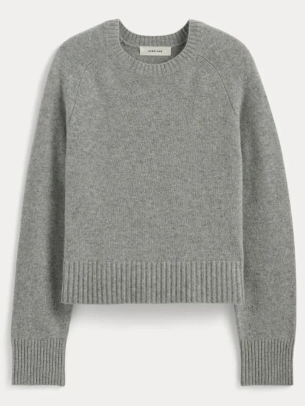 NWT Everlane The Boxy Crew in Cashmere Light Heather Grey Women's Size Medium